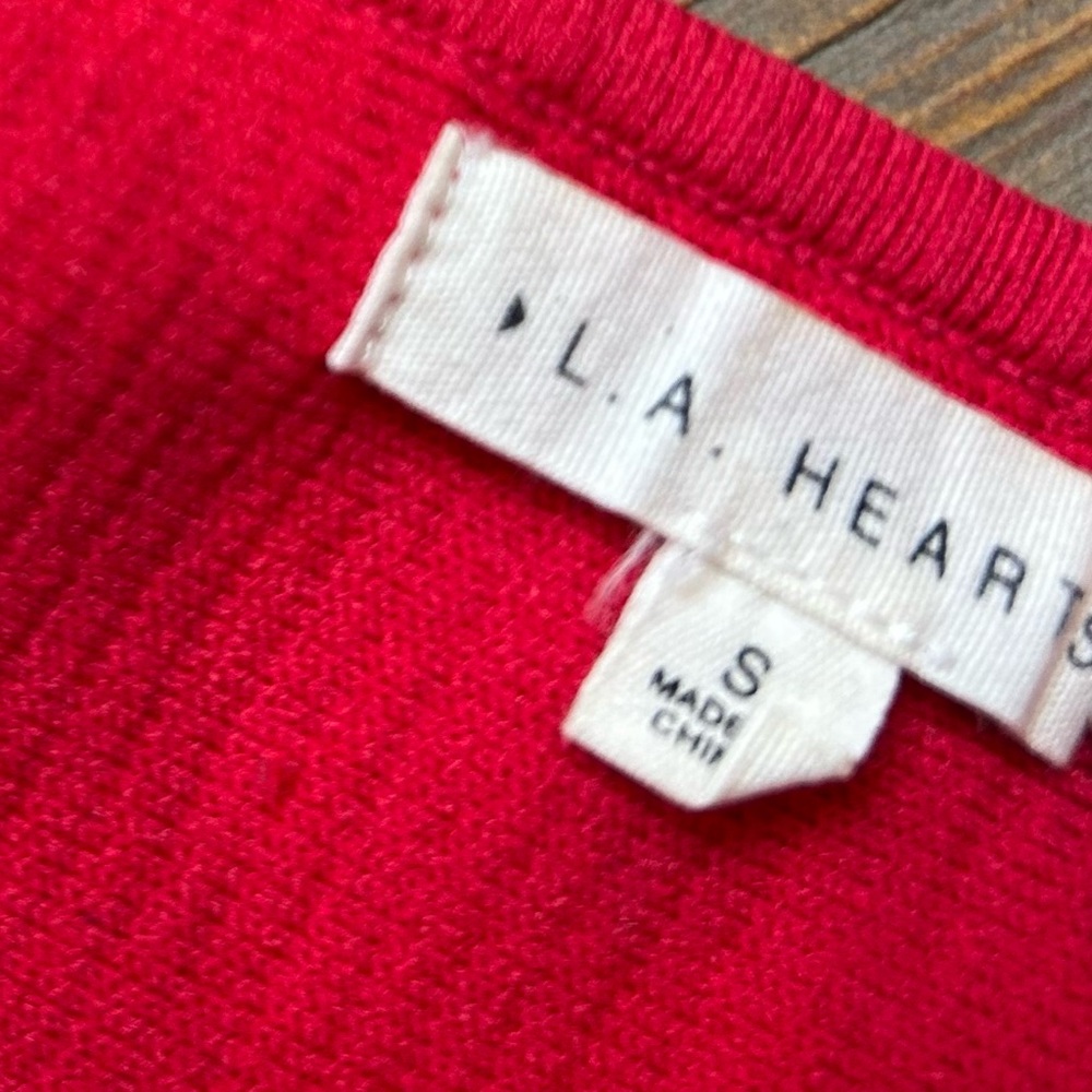L.A. Hearts Red Ribbed Tube Top - Picture 4 of 6